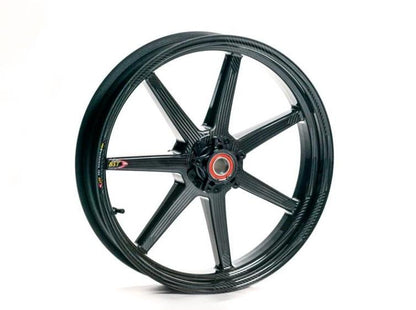 BST Ducati Monster 1100 Carbon Wheel "Mamba TEK" (front, 7 straight spokes, black hubs) – Accessories in the Motoraider Motorcycle Aftermarket Accessories and Parts Online Shop