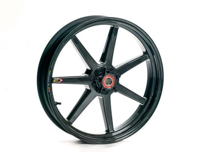 BST Ducati Monster 1200 Carbon Wheels "Mamba TEK" (front & offset rear, 7 straight spokes, black hubs) – Accessories in the Motoraider Motorcycle Aftermarket Accessories and Parts Online Shop