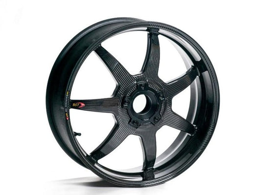 BST Ducati Panigale 1199/1299 Carbon Wheels Set "Mamba TEK" (front & offset rear, 7 straight spokes, black hubs) – Accessories in the Motoraider Motorcycle Aftermarket Accessories and Parts Online Shop