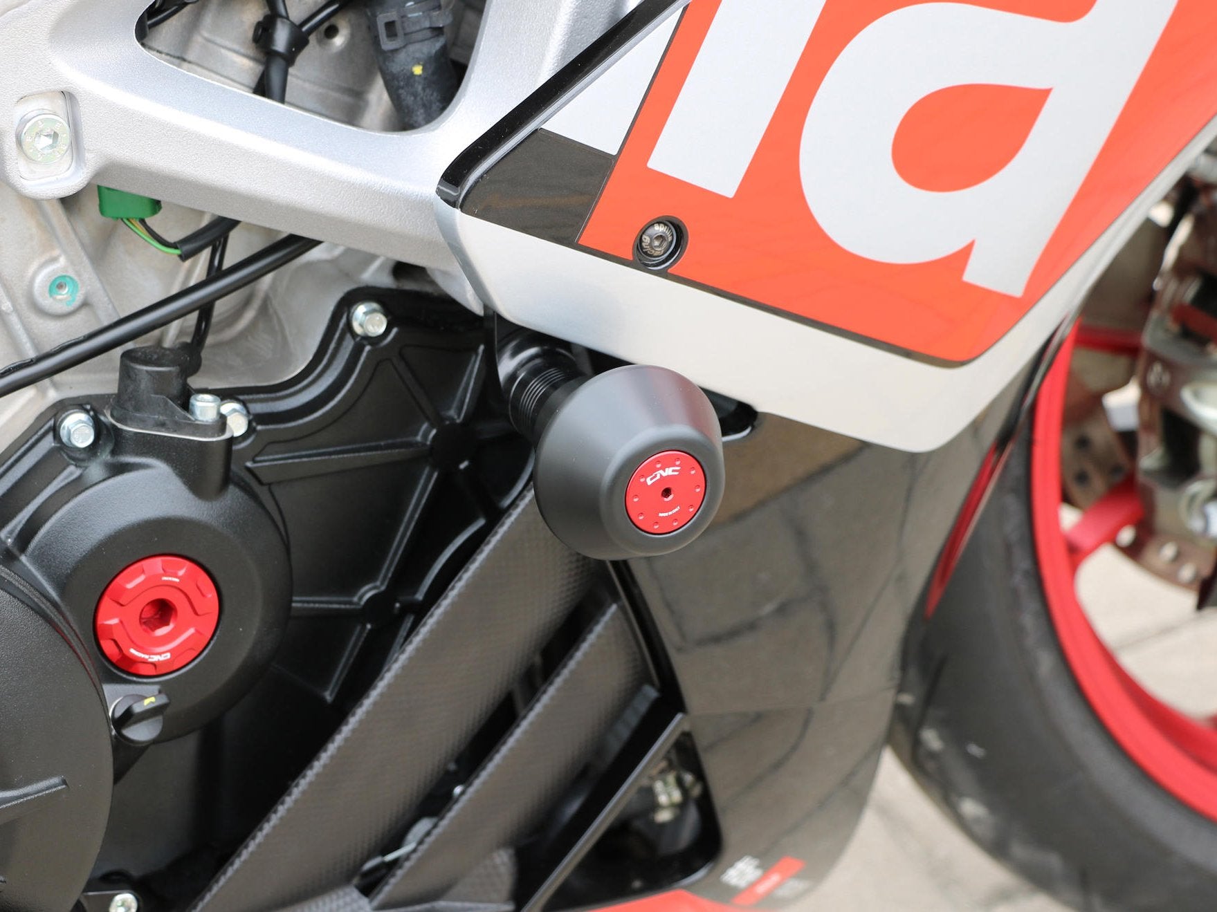 TC318 - CNC RACING Aprilia RSV4 / Tuono V4 Frame Crash Protectors – Accessories in the Motoraider Motorcycle Aftermarket Accessories and Parts Online Shop
