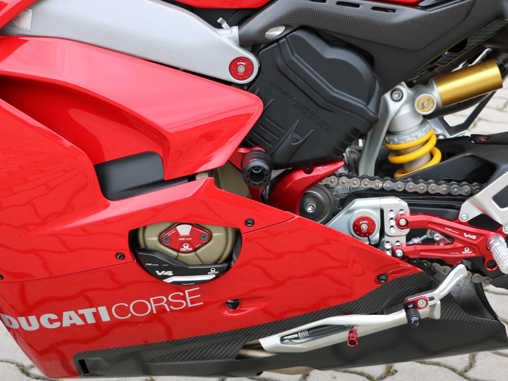 TC319 - CNC RACING Ducati Panigale V4 (18/21) Frame Crash Protectors – Accessories in the Motoraider Motorcycle Aftermarket Accessories and Parts Online Shop