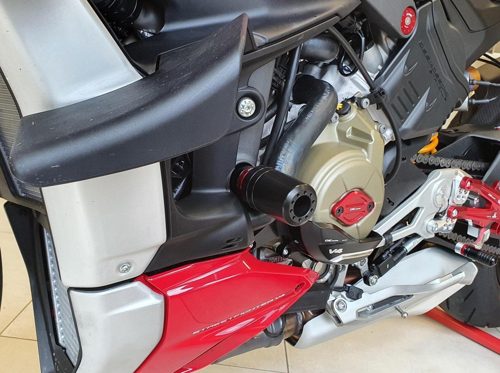 TC322 - CNC RACING Ducati Streetfighter V4 (2020+) Frame Crash Protection Sliders – Accessories in the Motoraider Motorcycle Aftermarket Accessories and Parts Online Shop