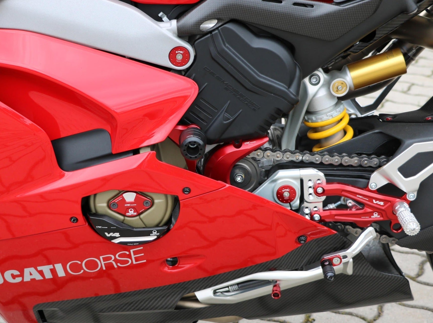 TC326 - CNC RACING Ducati Panigale V4 (22/24) Frame Crash Protection Sliders – Accessories in the Motoraider Motorcycle Aftermarket Accessories and Parts Online Shop