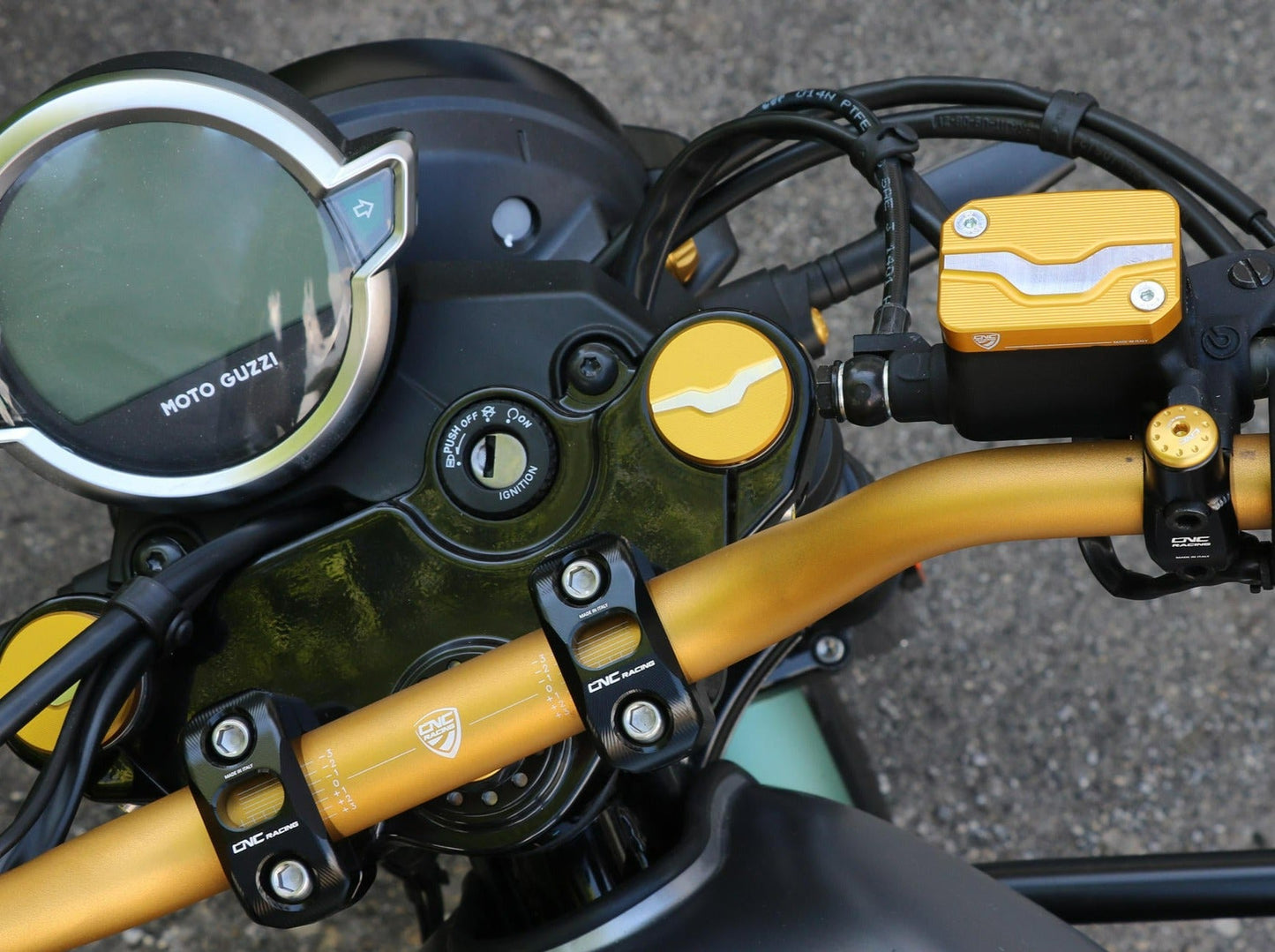 TE201 - CNC RACING Moto Guzzi V7 Stone (2019+) Fork Leg Plugs Covers – Accessories in the Motoraider Motorcycle Aftermarket Accessories and Parts Online Shop