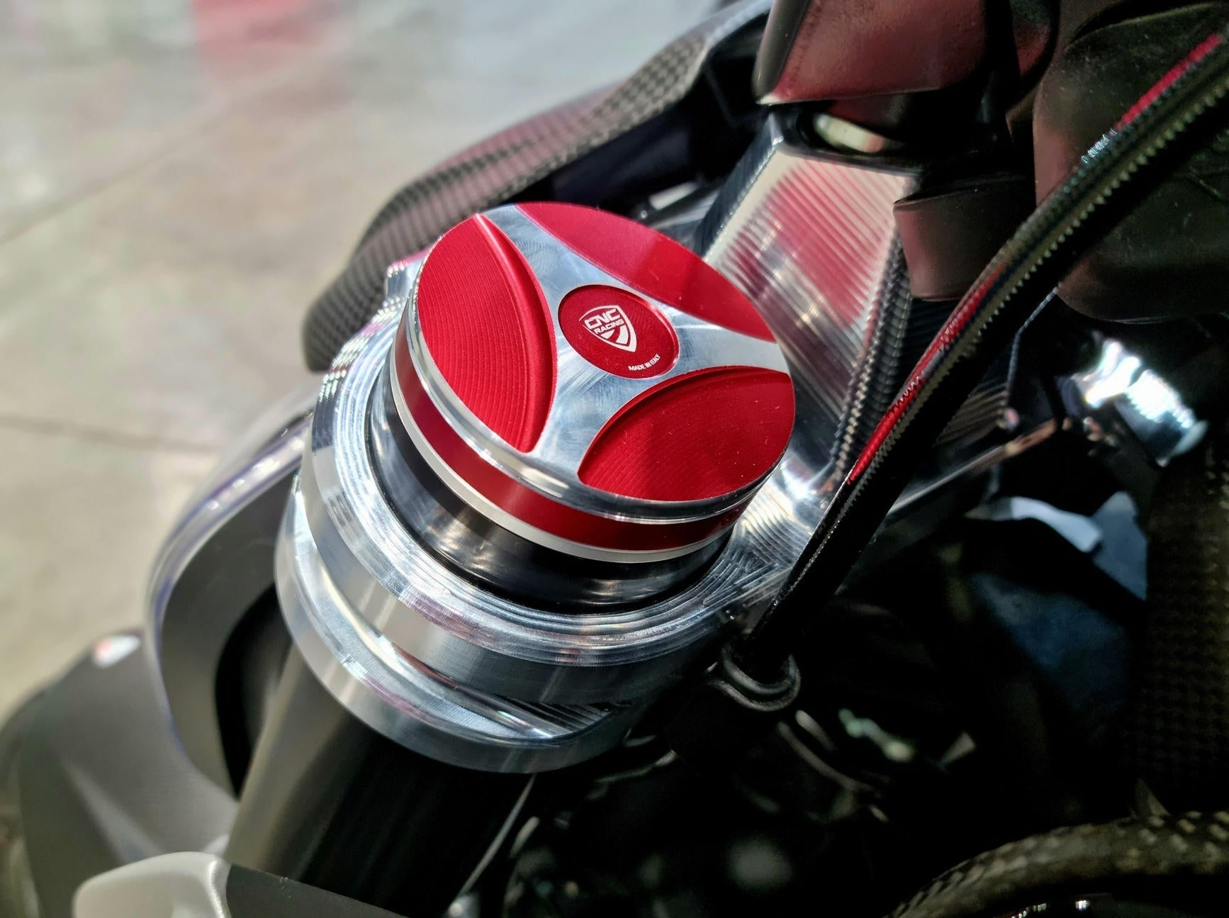 TE202 - CNC RACING Ducati Diavel V4 (2023+) Fork Leg Plug Cover – Accessories in the Motoraider Motorcycle Aftermarket Accessories and Parts Online Shop