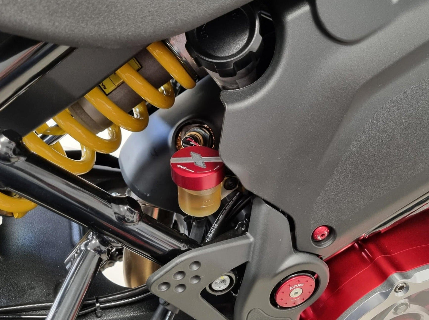 TF203 - CNC RACING Ducati DesertX (2022+) Rear Brake Fluid Tank Cap – Accessories in the Motoraider Motorcycle Aftermarket Accessories and Parts Online Shop