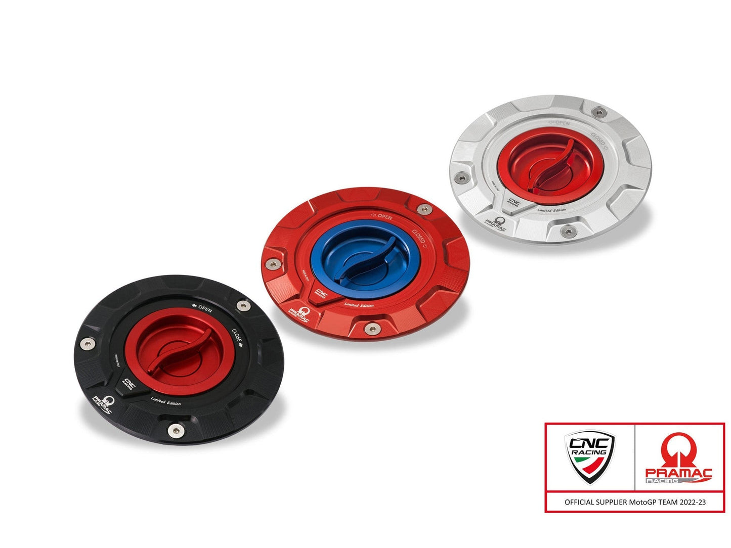 TS423PR - CNC RACING Ducati / MV Agusta Fuel Tank Cap (Pramac edition) – Accessories in the Motoraider Motorcycle Aftermarket Accessories and Parts Online Shop