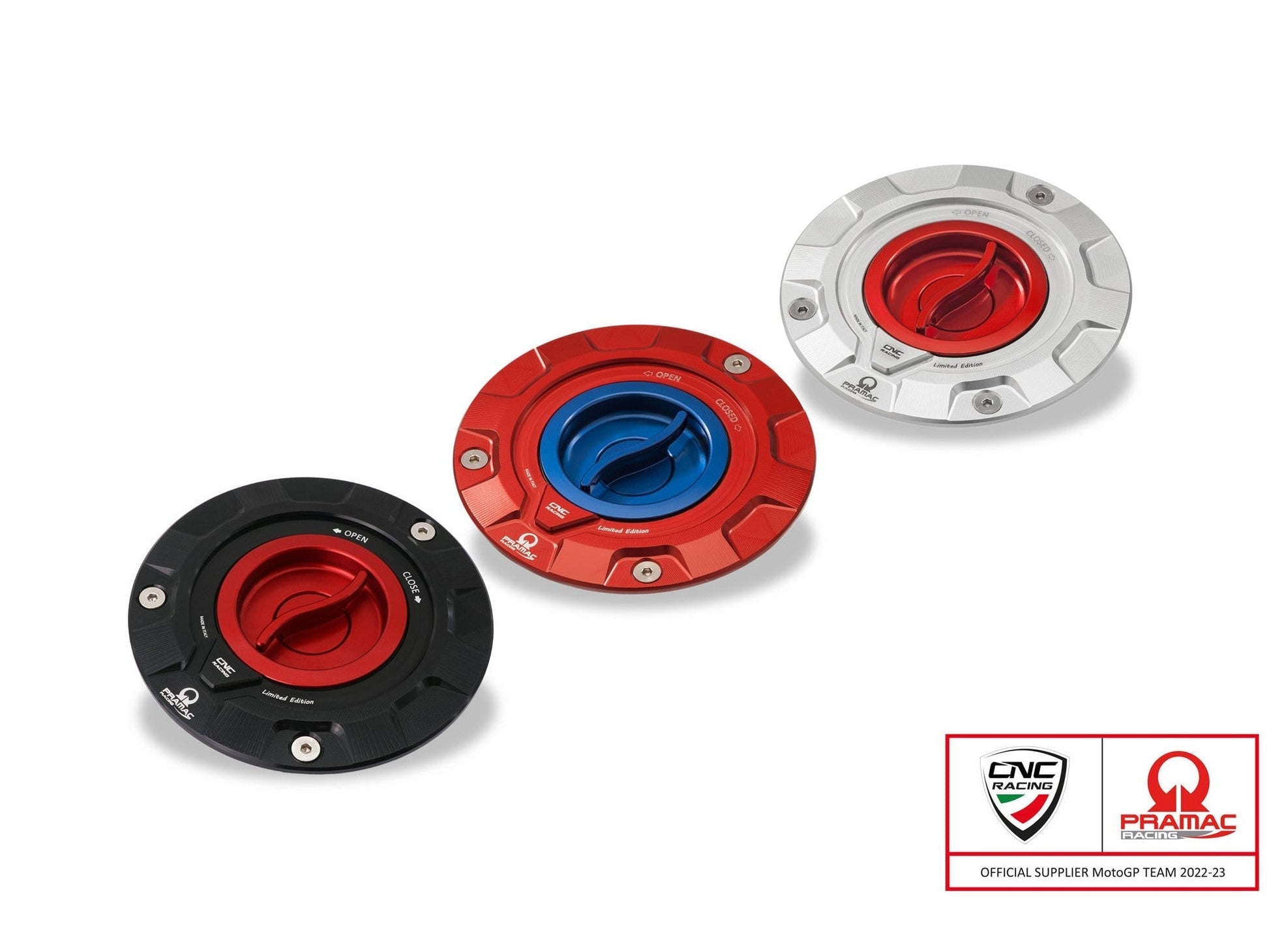 TS423PR - CNC RACING Ducati / MV Agusta Fuel Tank Cap (Pramac edition) – Accessories in the Motoraider Motorcycle Aftermarket Accessories and Parts Online Shop