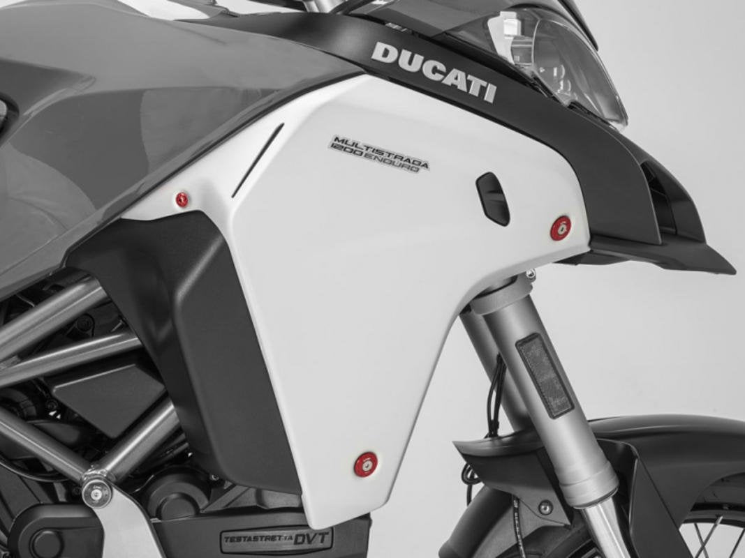 TT337 - CNC RACING Ducati Multistrada Enduro Radiator Cover Caps – Accessories in the Motoraider Motorcycle Aftermarket Accessories and Parts Online Shop