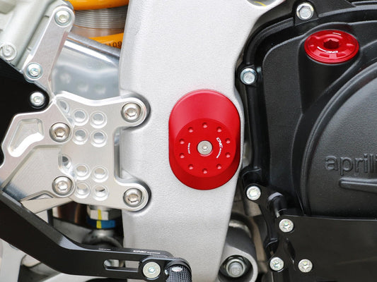 TT348 - CNC RACING Aprilia RSV4 / Tuono V4 (2009+) Swingarm Pivot Axle Frame Plugs – Accessories in the Motoraider Motorcycle Aftermarket Accessories and Parts Online Shop