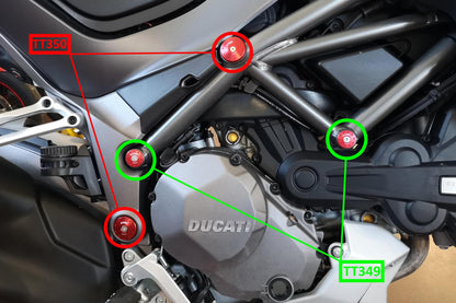 TT350 - CNC RACING Ducati Multistrada 1260 (18/20) Frame Plugs (big holes set) – Accessories in the Motoraider Motorcycle Aftermarket Accessories and Parts Online Shop