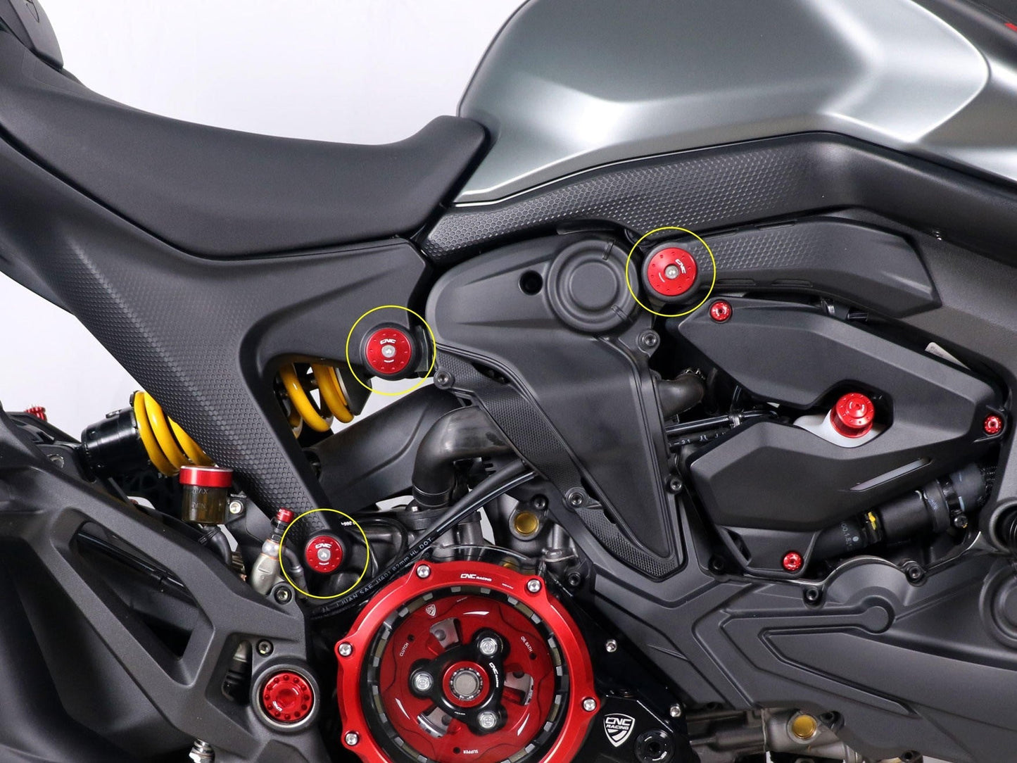 TT364 - CNC RACING Ducati Monster 950 (2021+) Frame Plugs – Accessories in the Motoraider Motorcycle Aftermarket Accessories and Parts Online Shop