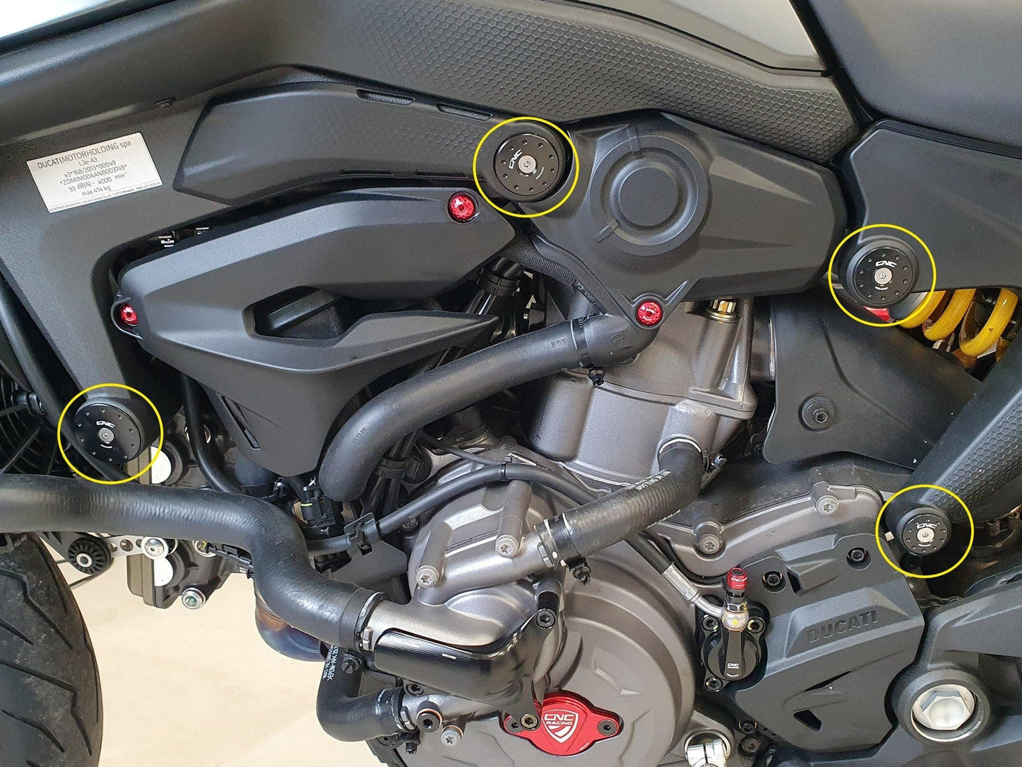 TT365 - CNC RACING Ducati Monster 950 (2021+) Frame Plugs – Accessories in the Motoraider Motorcycle Aftermarket Accessories and Parts Online Shop