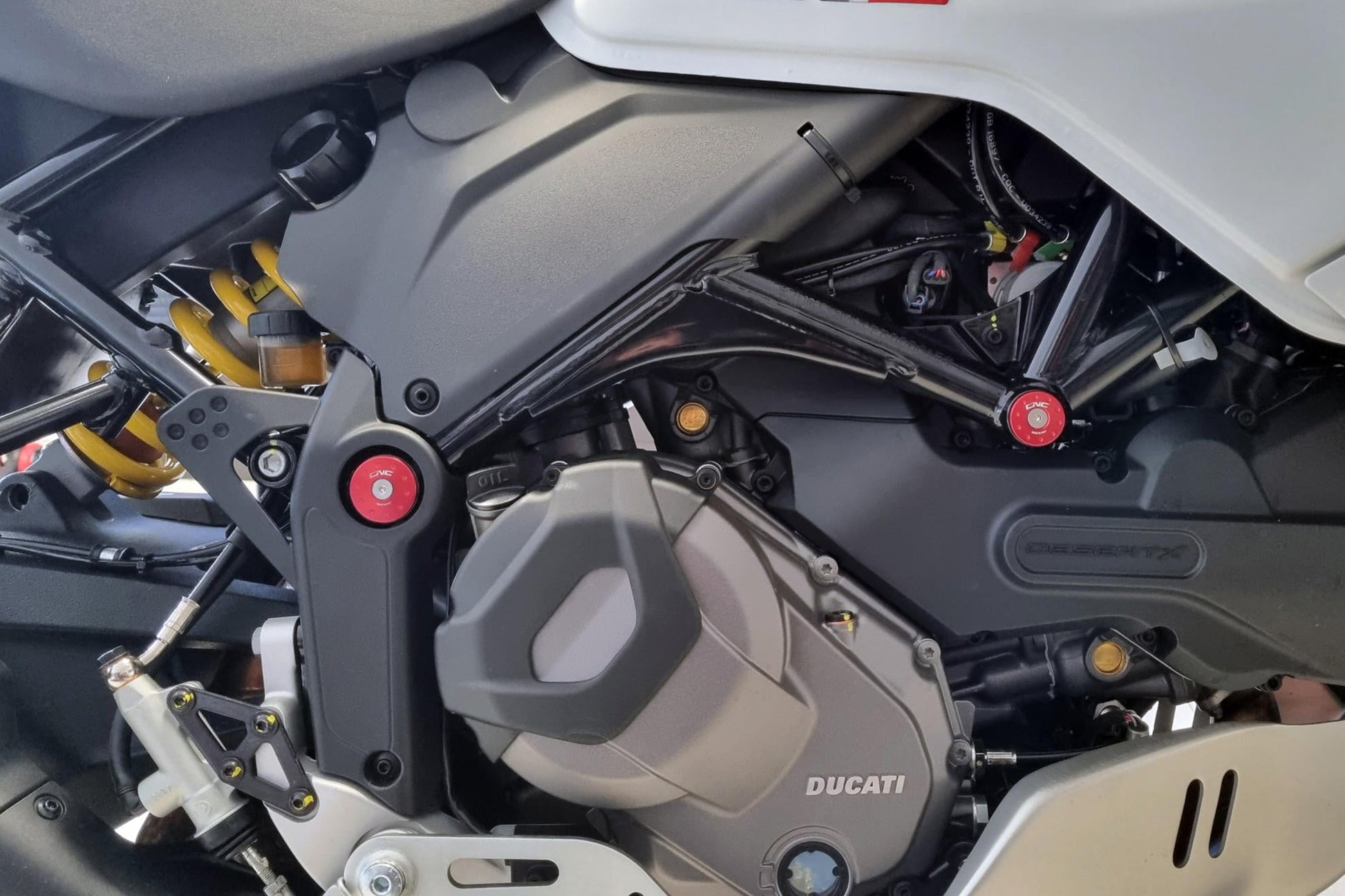 TT369 - CNC RACING Ducati DesertX (2022+) Frame Plugs – Accessories in the Motoraider Motorcycle Aftermarket Accessories and Parts Online Shop