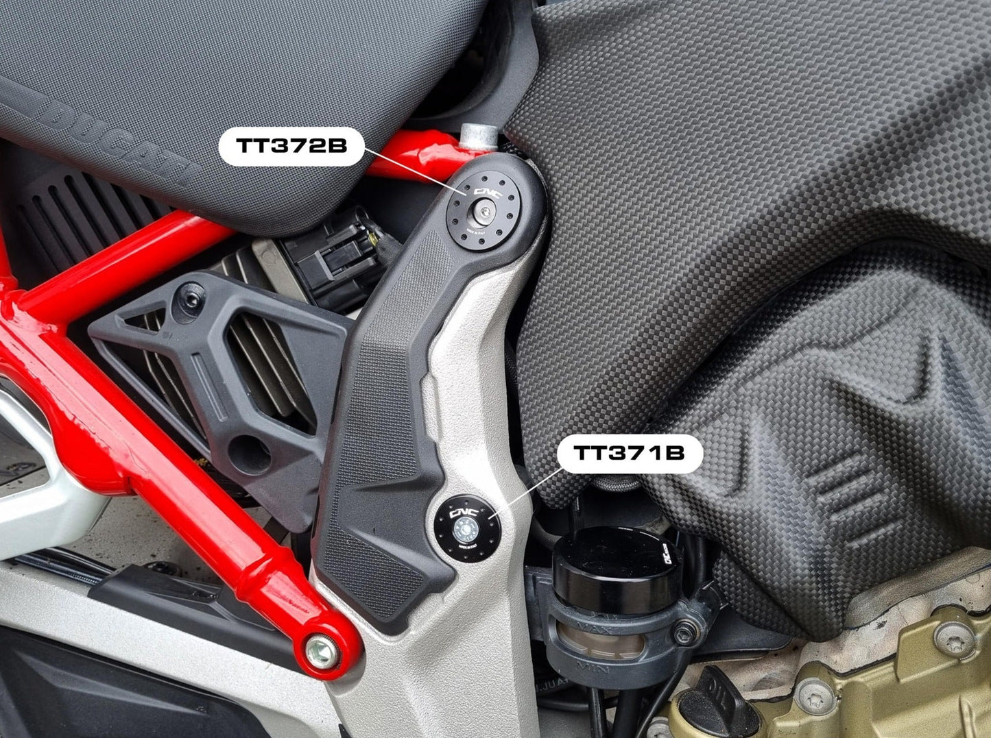 TT371 - CNC RACING Ducati Multistrada V4 (2021+) Frame Plugs (small holes set) – Accessories in the Motoraider Motorcycle Aftermarket Accessories and Parts Online Shop