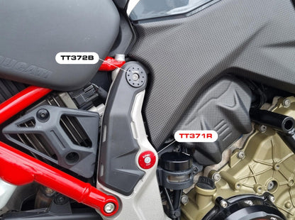 TT371 - CNC RACING Ducati Multistrada V4 (2021+) Frame Plugs (small holes set) – Accessories in the Motoraider Motorcycle Aftermarket Accessories and Parts Online Shop