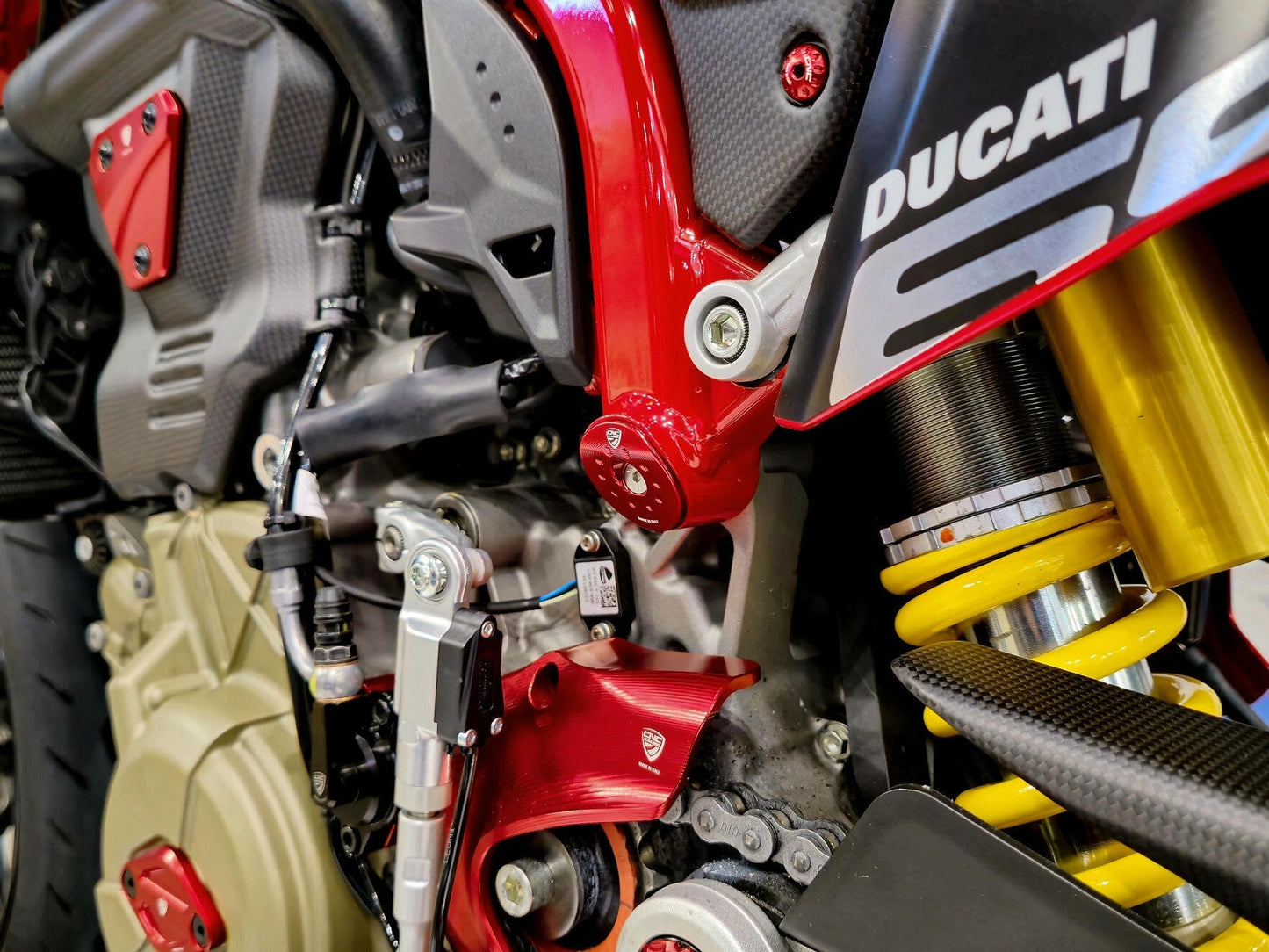 TT374 - CNC RACING Ducati Hypermotard 698 Mono (2024+) Frame Plugs – Accessories in the Motoraider Motorcycle Aftermarket Accessories and Parts Online Shop