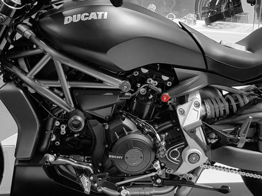 TT539S - CNC RACING Ducati XDiavel Rear Frame Plugs (bi-color) – Accessories in the Motoraider Motorcycle Aftermarket Accessories and Parts Online Shop