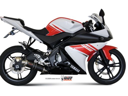 MIVV Y.030 YAMAHA YZF R125 (2008 - 2013) Full System Exhaust "GP" (Black; approved) – Accessories in the 2WheelsHero Motorcycle Aftermarket Accessories and Parts Online Shop
