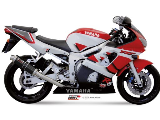 MIVV Y.003 YAMAHA YZF 600 R6 (1999 - 2002) SLIP-ON Exhaust "GP" (Black; approved) – Accessories in the 2WheelsHero Motorcycle Aftermarket Accessories and Parts Online Shop