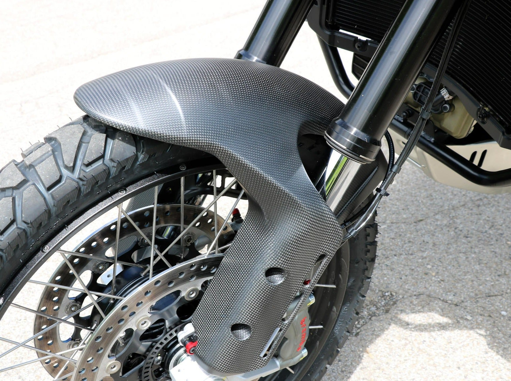 ZA240 - CNC RACING Ducati DesertX (2022+) Carbon Front Fender – Accessories in the Motoraider Motorcycle Aftermarket Accessories and Parts Online Shop