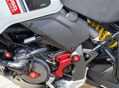 ZA246 - CNC RACING Ducati DesertX (2022+) Carbon Frame Side Upper Covers – Accessories in the Motoraider Motorcycle Aftermarket Accessories and Parts Online Shop