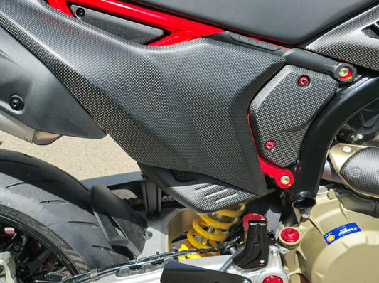 ZA272 - CNC RACING Ducati Hypermotard 698 Mono (2024+) Carbon Frame Side Covers – Accessories in the Motoraider Motorcycle Aftermarket Accessories and Parts Online Shop