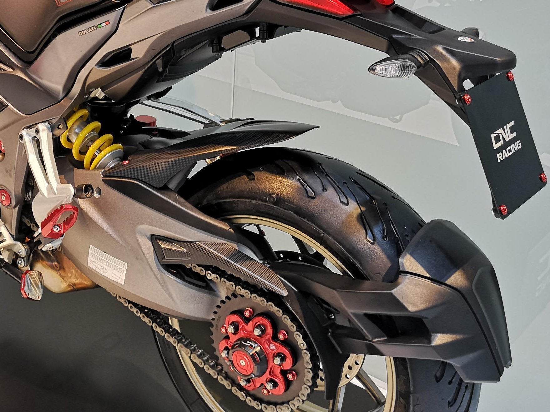 ZA514 - CNC RACING Ducati Multistrada 1260/1200 Carbon Rear Mudguard – Accessories in the Motoraider Motorcycle Aftermarket Accessories and Parts Online Shop