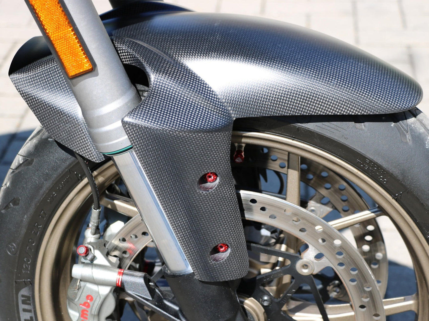 ZA517 - CNC RACING Ducati Multistrada 1260/1200 Carbon Front Mudguard – Accessories in the Motoraider Motorcycle Aftermarket Accessories and Parts Online Shop