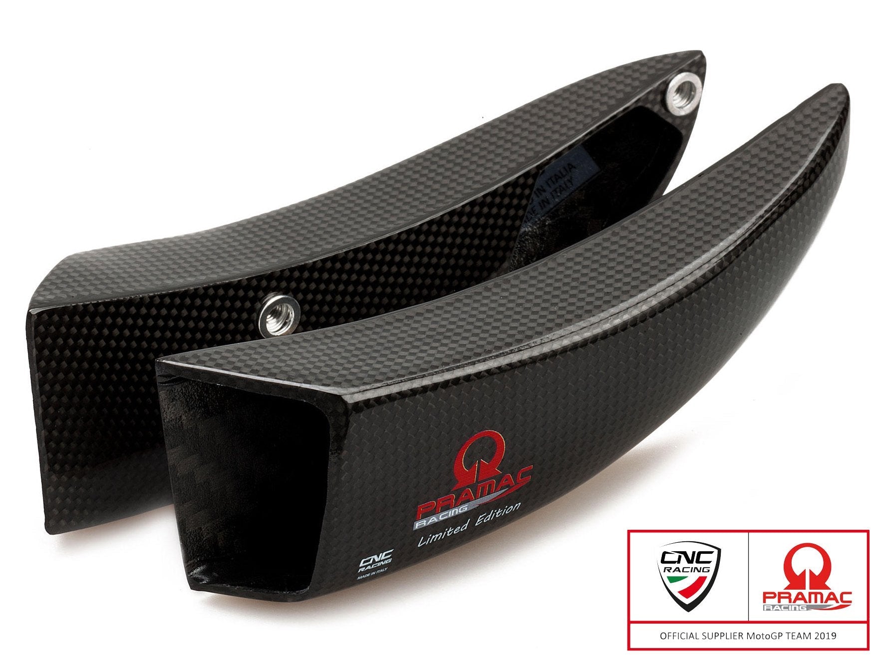ZA701PR - CNC RACING Ducati Hypermotard / Scrambler Carbon Front Brake Cooler "GP Ducts" (Pramac edition) – Accessories in the Motoraider Motorcycle Aftermarket Accessories and Parts Online Shop