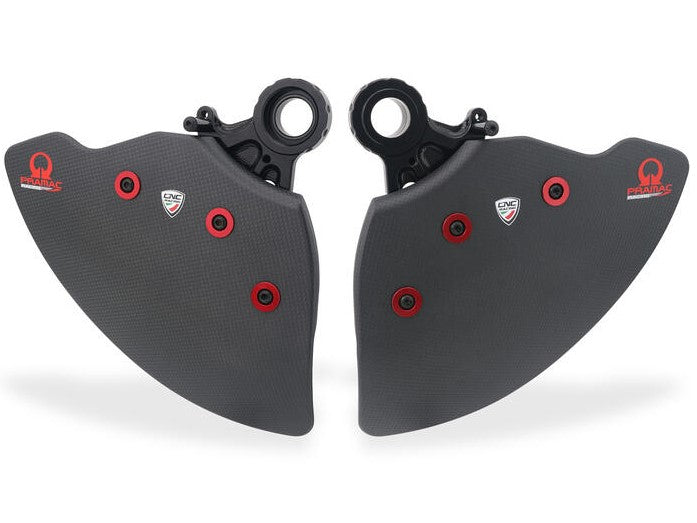 CNC RACING ZA750PR Ducati Streetfighter / Panigale V2 / V4 Carbon Front Brake Cooling System (Pramac Edition) – Accessories in the Motoraider Motorcycle Aftermarket Accessories and Parts Online Shop