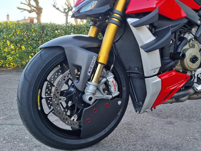 CNC RACING ZA750PR Ducati Streetfighter / Panigale V2 / V4 Carbon Front Brake Cooling System (Pramac Edition) – Accessories in the Motoraider Motorcycle Aftermarket Accessories and Parts Online Shop