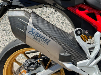 ZA901 - CNC RACING Ducati Multistrada V4 (2021+) Carbon Exhaust Silencer Heat Guard (for Akrapovic full system) – Accessories in the Motoraider Motorcycle Aftermarket Accessories and Parts Online Shop