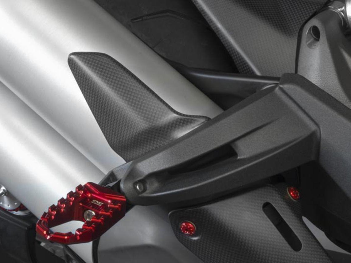 ZA966 - CNC RACING Ducati Monster 1200 Carbon Heel Guard – Accessories in the Motoraider Motorcycle Aftermarket Accessories and Parts Online Shop