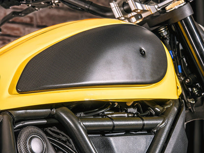 ZA974 - CNC RACING Ducati Scrambler 800 Carbon Fuel Tank Cover – Accessories in the Motoraider Motorcycle Aftermarket Accessories and Parts Online Shop