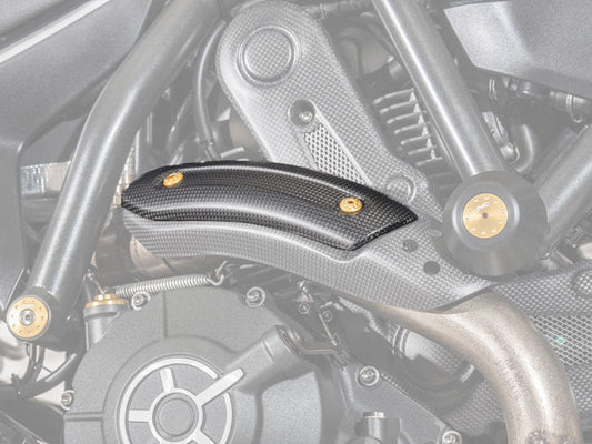 ZA975 - CNC RACING Ducati Monster 797 / Scrambler Carbon Exhaust Pipe Heat Guard – Accessories in the Motoraider Motorcycle Aftermarket Accessories and Parts Online Shop
