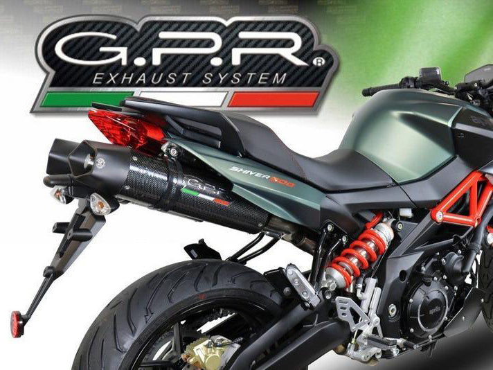 GPR Aprilia Shiver 900 Dual Slip-on Exhaust "GPE Anniversary Poppy" – Accessories in the 2WheelsHero Motorcycle Aftermarket Accessories and Parts Online Shop