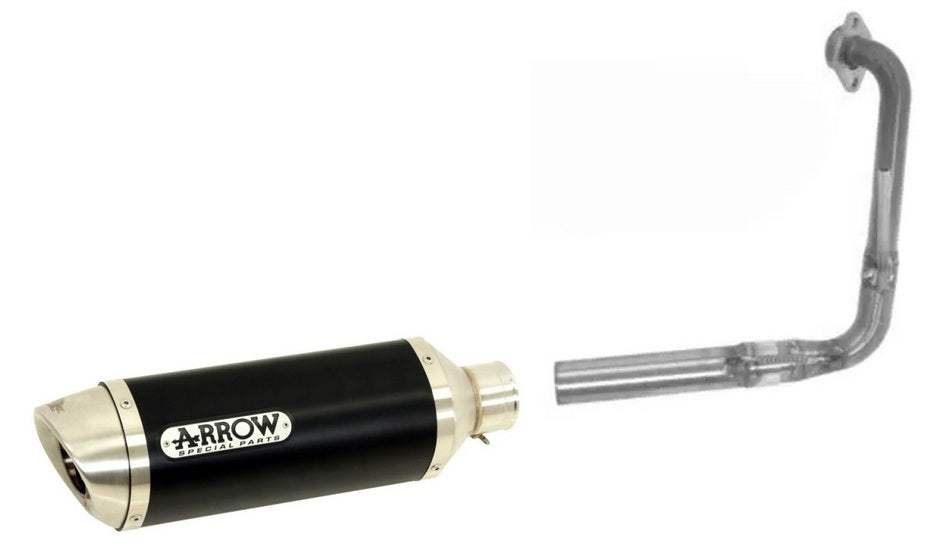 ARROW 51018KZ+51518AON Yamaha YZF-R125 (19/22) Full Exhaust System "Competition Evo Thunder" (dark aluminum; steel end cap) – Accessories in the 2WheelsHero Motorcycle Aftermarket Accessories and Parts Online Shop