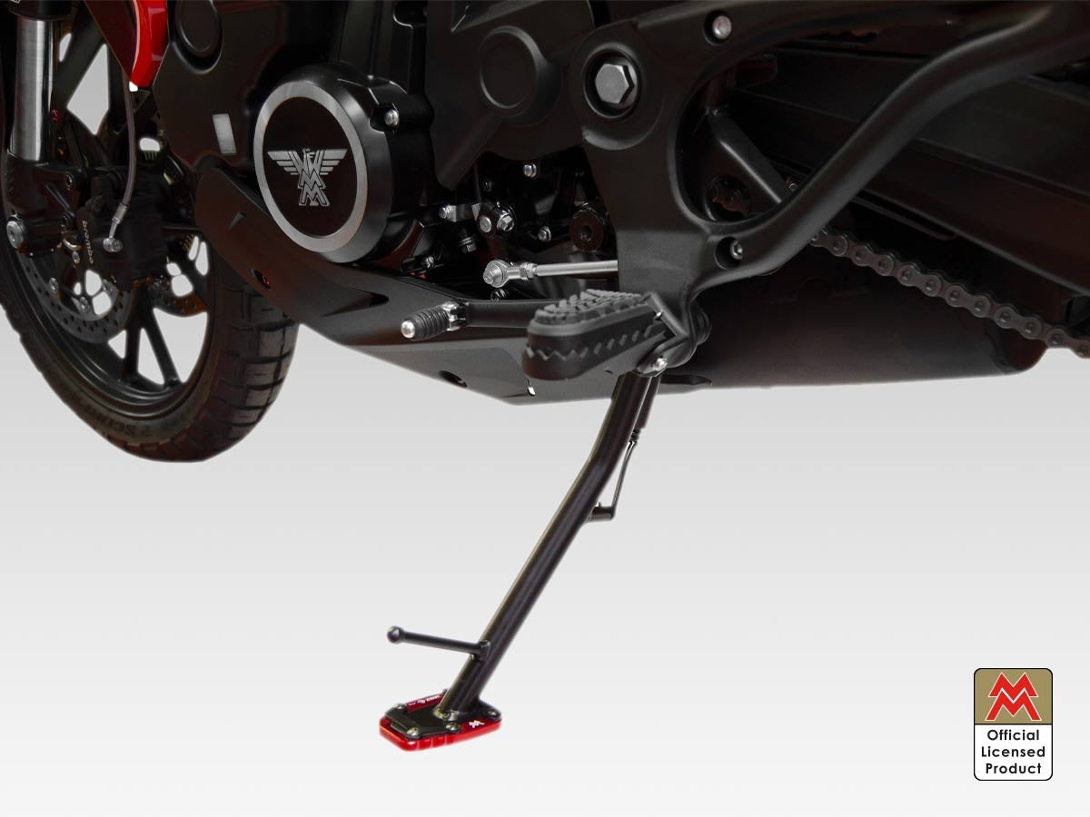 BAC07 - DBK Moto Morini Seiemezzo SCR / STR / X-Cape 650 (2021+) Increased Kickstand Support Base – Accessories in the Motoraider Motorcycle Aftermarket Accessories and Parts Online Shop