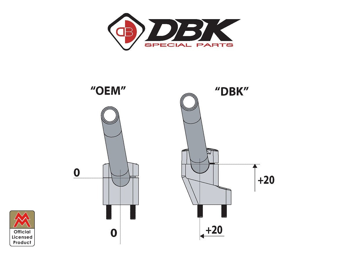 BRM04 - DBK Moto Morini Seiemmezzo (2022+) Handlebar Riser Kit – Accessories in the Motoraider Motorcycle Aftermarket Accessories and Parts Online Shop