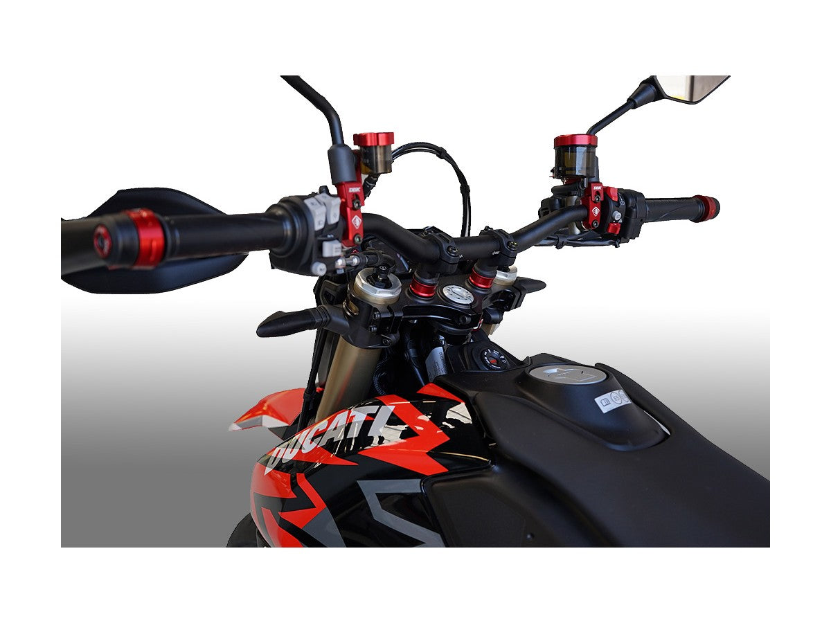 BRM08 - DBK Ducati Hypermotard 698 Mono (2024+) Handlebar Riser Kit – Accessories in the Motoraider Motorcycle Aftermarket Accessories and Parts Online Shop