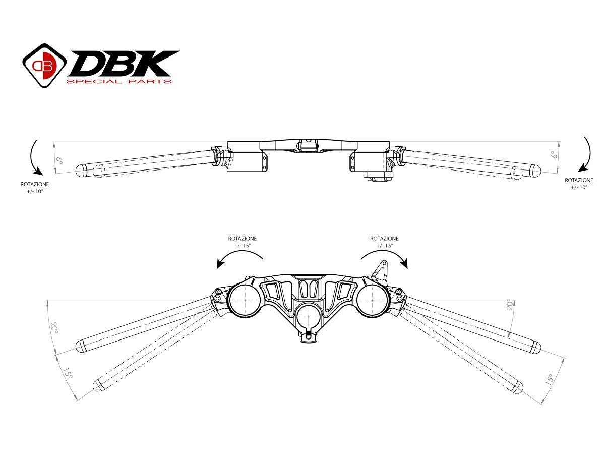DBK DUCABIKE BSRA5310V4 Ducati Panigale V4 / V4S (2018+) Adjustable GP Clip-ons (H+10mm; off set 15 mm.) – Accessories in the Motoraider Motorcycle Aftermarket Accessories and Parts Online Shop