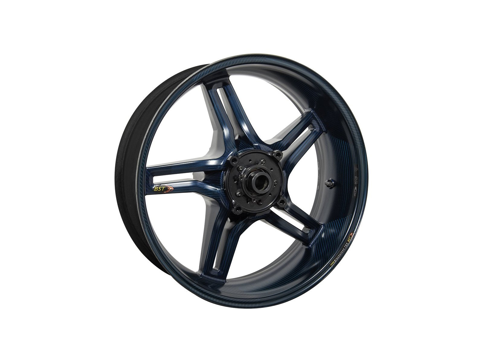 BST MV Agusta Dragster 800 Carbon Wheel "Rapid TEK" (offset rear, 5 slanted spokes, black hubs) – Accessories in the Motoraider Motorcycle Aftermarket Accessories and Parts Online Shop