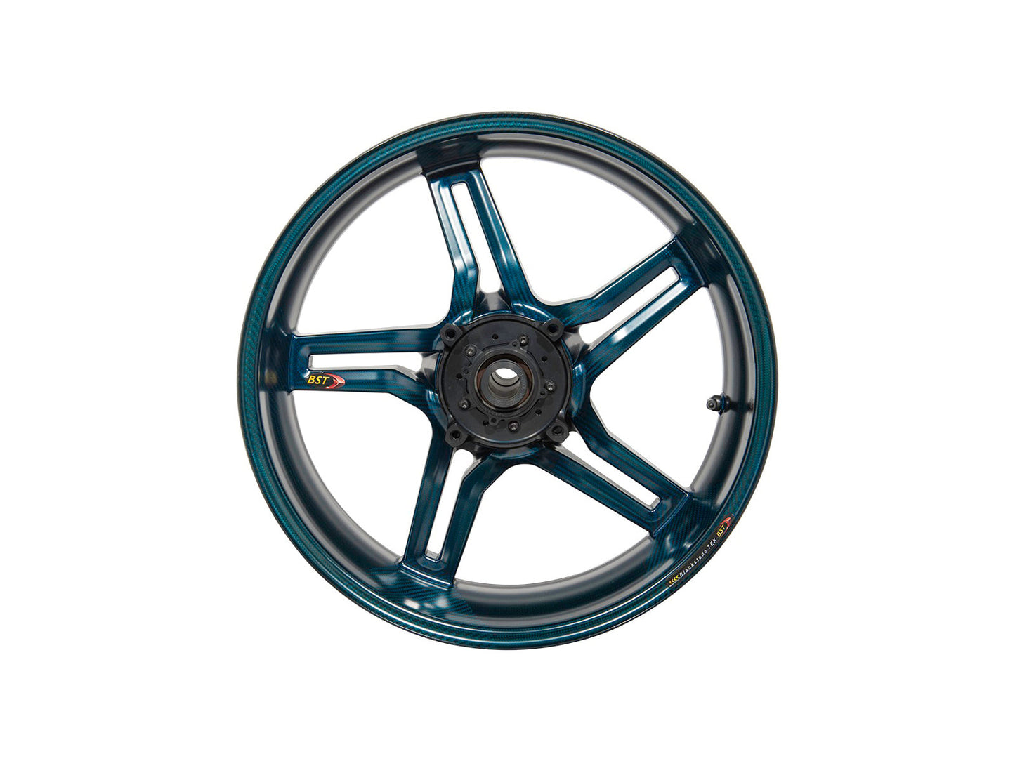 BST MV Agusta Brutale 1078 / 990R (10/11) Carbon Wheel "Rapid TEK" (offset rear, 5 slanted spokes, black hubs) – Accessories in the Motoraider Motorcycle Aftermarket Accessories and Parts Online Shop