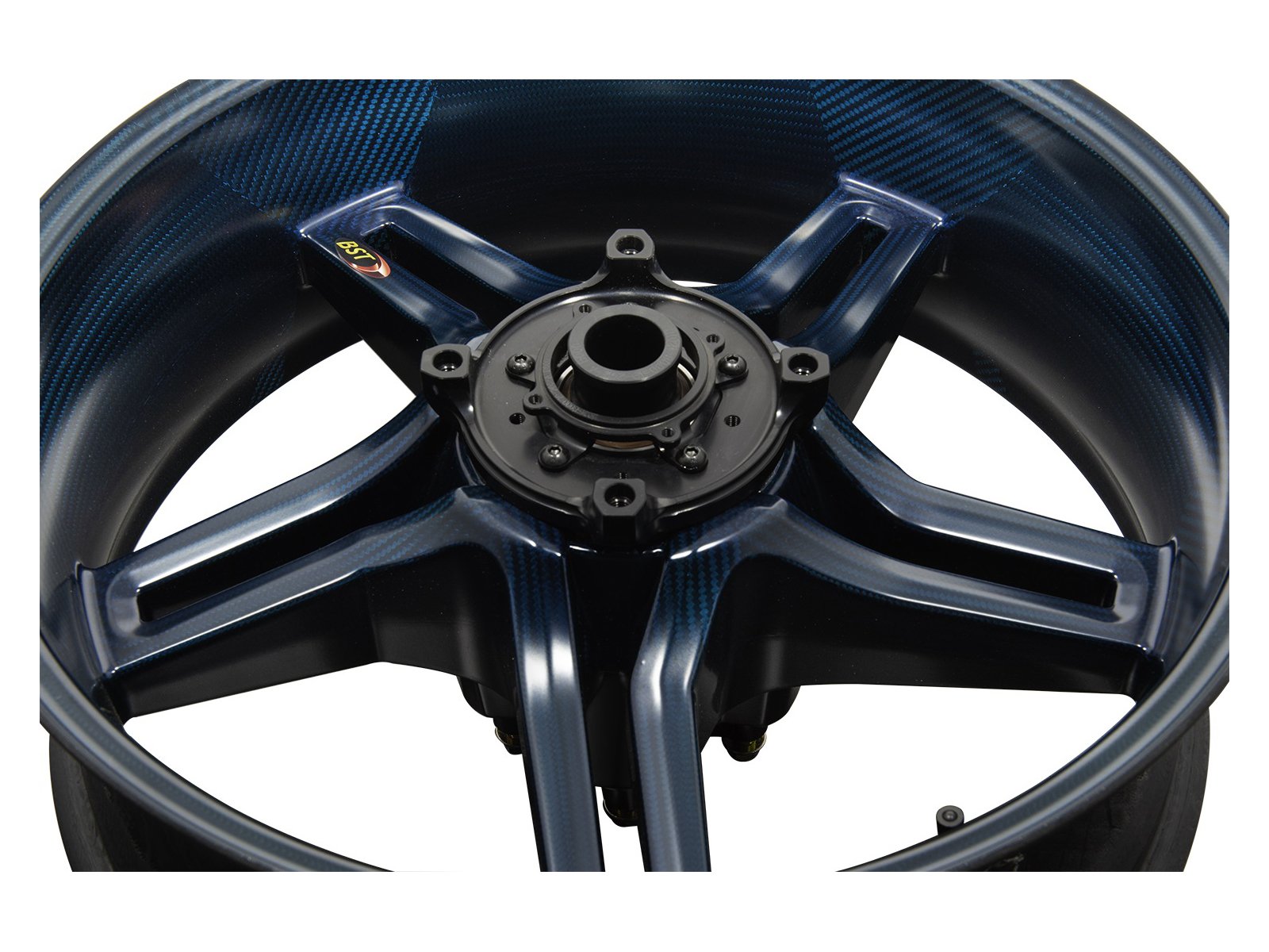 BST Ducati Multistrada 1260/1200 Carbon Wheel "Rapid TEK" (offset rear, 5 slanted spokes, black hubs) – Accessories in the Motoraider Motorcycle Aftermarket Accessories and Parts Online Shop