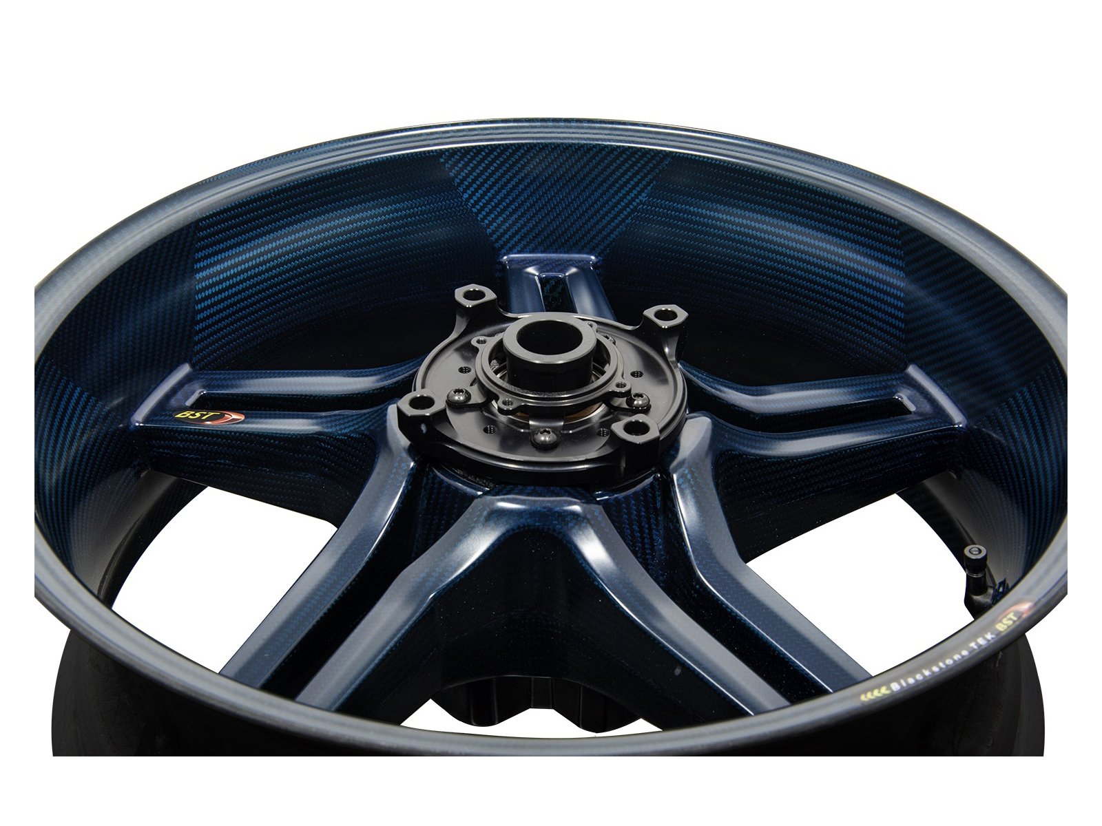 BST BMW S1000R / S1000RR Carbon Wheel "Rapid TEK" (conventional rear, 5 slanted spokes, black hubs) – Accessories in the Motoraider Motorcycle Aftermarket Accessories and Parts Online Shop