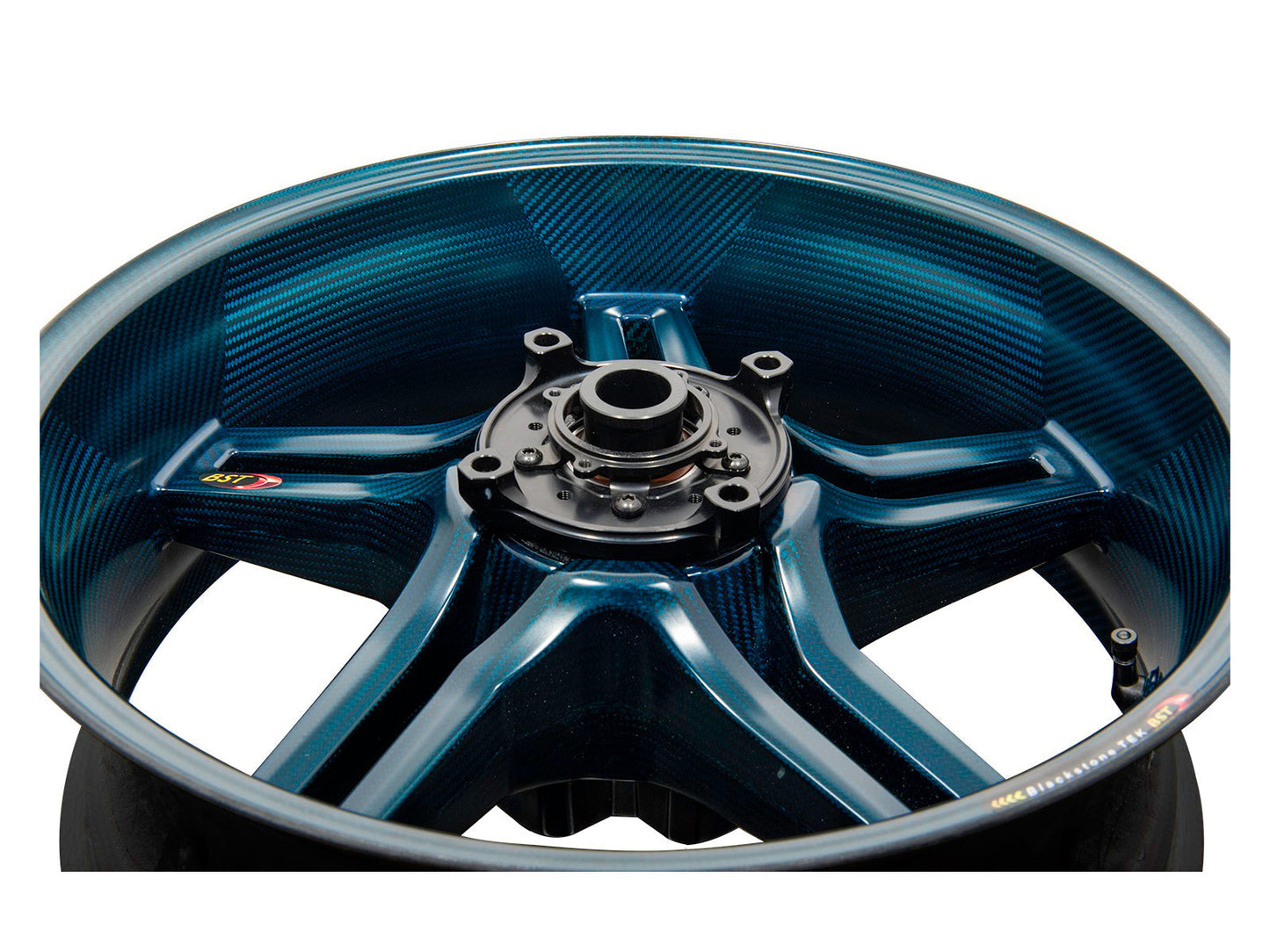 BST MV Agusta F4 (00/08) Carbon Wheel "Rapid TEK" (offset rear, 5 slanted spokes, black hubs) – Accessories in the Motoraider Motorcycle Aftermarket Accessories and Parts Online Shop