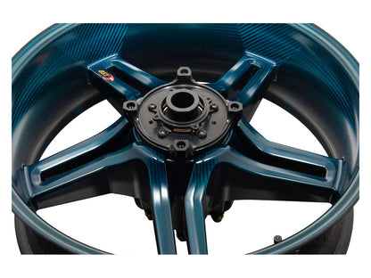 BST Ducati Superbike 848 Carbon Wheel "Rapid TEK" (offset rear, 5 slanted spokes, black hubs) – Accessories in the Motoraider Motorcycle Aftermarket Accessories and Parts Online Shop