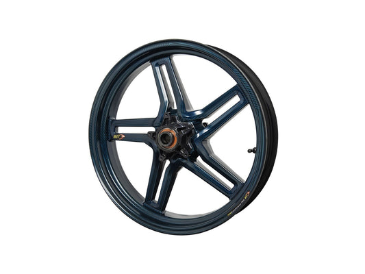 BST Suzuki GSX-R600 (11/18) / GSX-R750 (11/18) Carbon Wheel "Rapid TEK" (front, 5 slanted spokes, black hubs) – Accessories in the Motoraider Motorcycle Aftermarket Accessories and Parts Online Shop