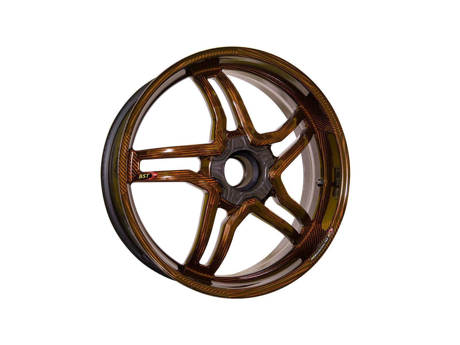 BST MV Agusta Brutale 1078 / 990R (10/11) Carbon Wheel "Rapid TEK" (offset rear, 5 slanted spokes, black hubs) – Accessories in the Motoraider Motorcycle Aftermarket Accessories and Parts Online Shop